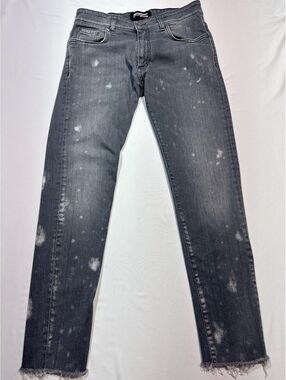 Represent Italian Made Distressed Gray Skinny Jeans Size 30
